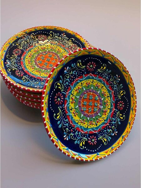 Sárga lapos tányér 26 cm – "surtido color"