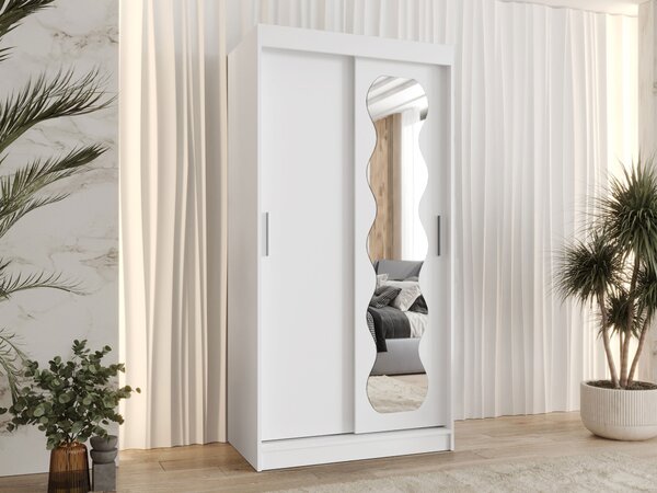 Gardróbszekrény Hartford 578, Laminált forgácslap, 200x100x62cm, Fehér