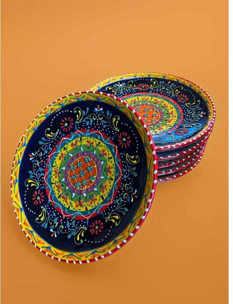 Sárga lapos tányér 26 cm – "surtido color"