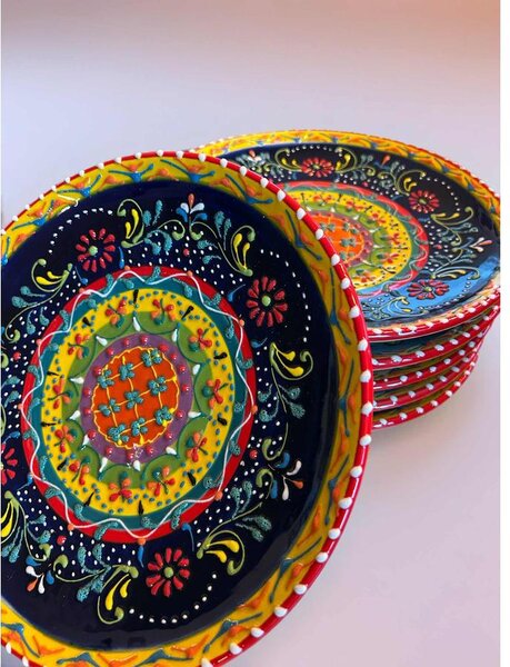 Sárga lapos tányér 26 cm – "surtido color"
