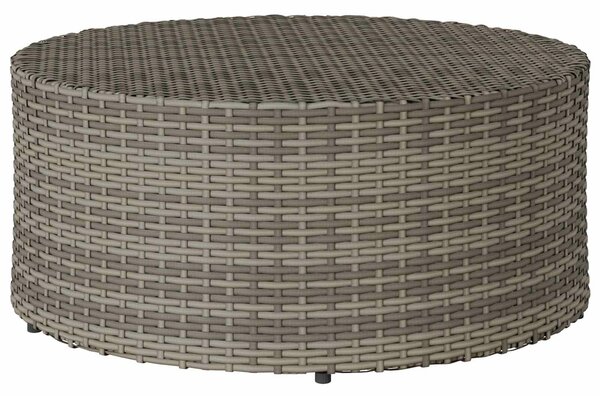 VidaXL Kültéri dohányzóasztal Szürke Ø 68 x 30 cm polirattan