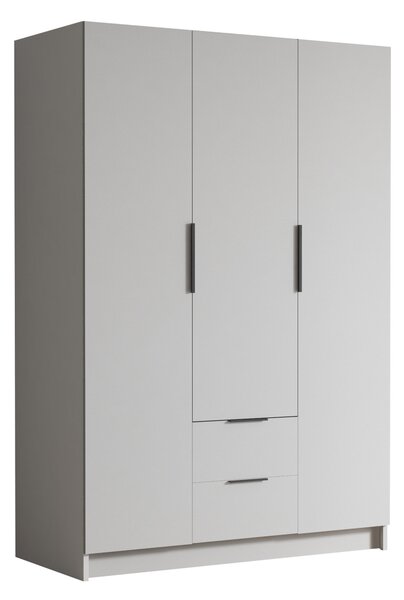Gardróbszekrény Closico Calvron I, Laminált forgácslap, 216x150x60cm, Fehér, Fekete