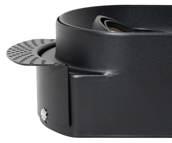 6 darabos, lekerekített, süllyesztett spotlámpa készlet fekete GU10 50mm 2-lámpás - Hubs