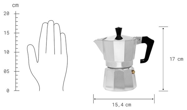ESPERTO kávéfőző 3 személyes 15cm