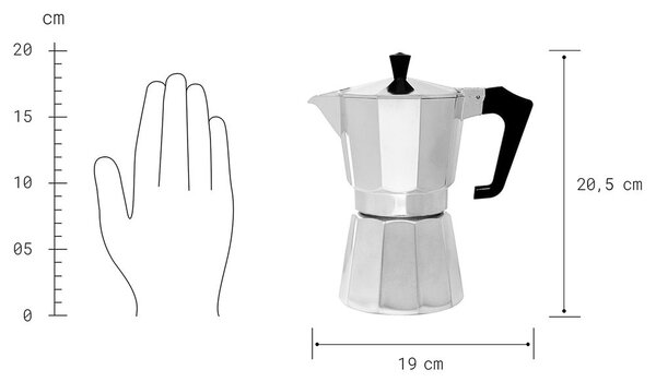ESPERTO kávéfőző 6 személyes 20cm