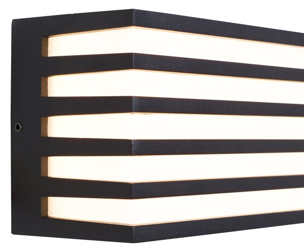 Modern kültéri fali lámpa fekete, LED-del, IP65 - Jail