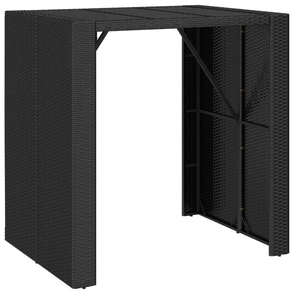 Kertbútor - Bárasztal - Polyrattan - 105x80x110cm