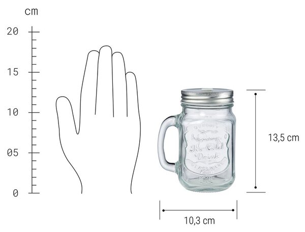 REFRESH pohár tetővel, 450ml