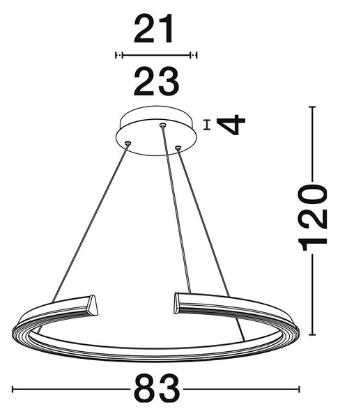 Elmo LED egyágú függesztett lámpa
