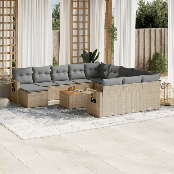 VidaXL Polyrattan Kerti Ülőgarnitúra - 13 részes