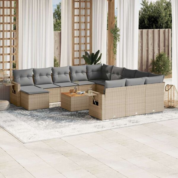 VidaXL Polyrattan Kerti Ülőgarnitúra - 13 részes
