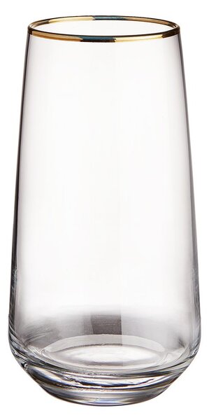 TOUCH OF GOLD long drink pohár aranyszegéllyel, 480 ml