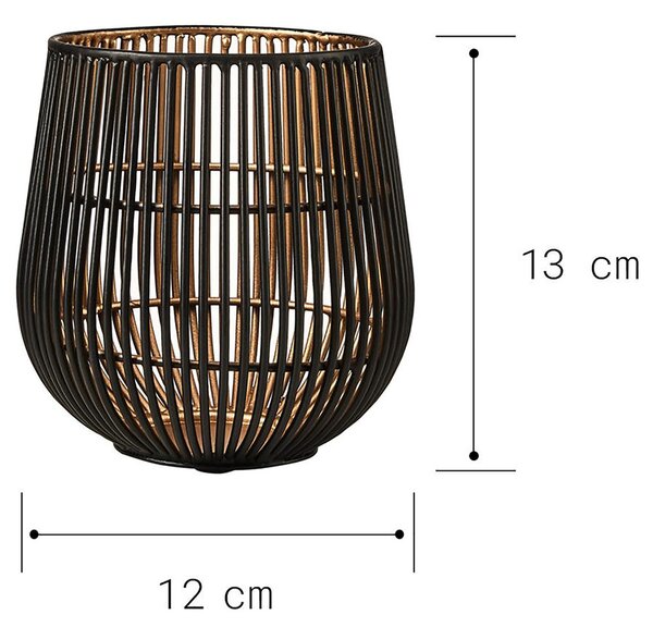 YOKO fém mécsestartó, 13 cm magas