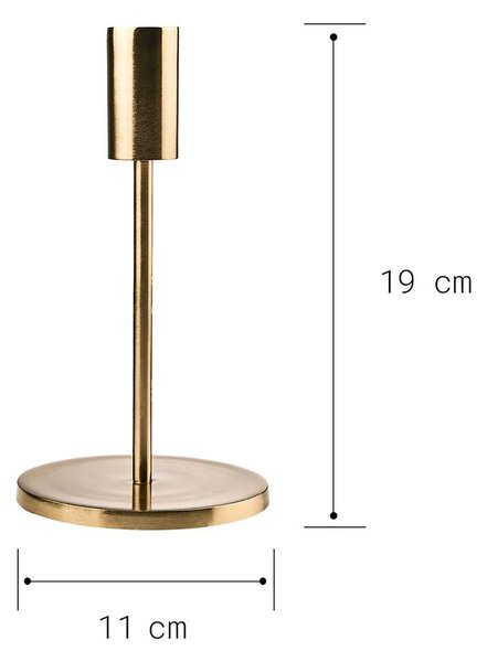 HIGHLIGHT gyertyatartó arany, 19 cm magas