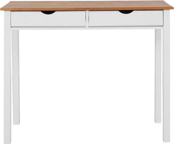 Gava fehér-barna íróasztal borovi fenyőből, hosszúság 100 cm - Støraa