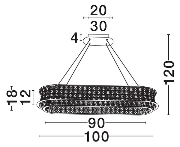 Celysia LED egyágú függesztett lámpa