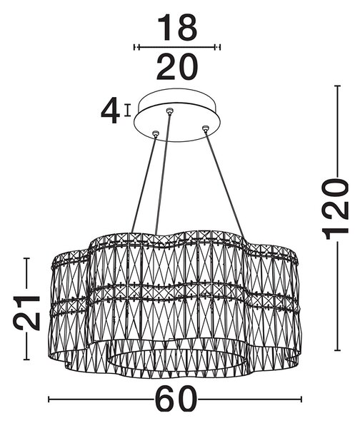 Nuvia LED egyágú függesztett lámpa