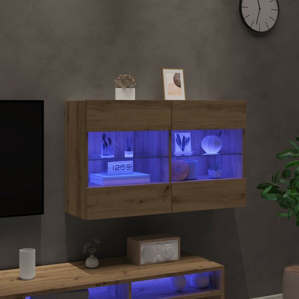 VidaXL TV Fali Szekrény Artisan tölgy 98,5 x 30 x 60,5 cm Faanyag