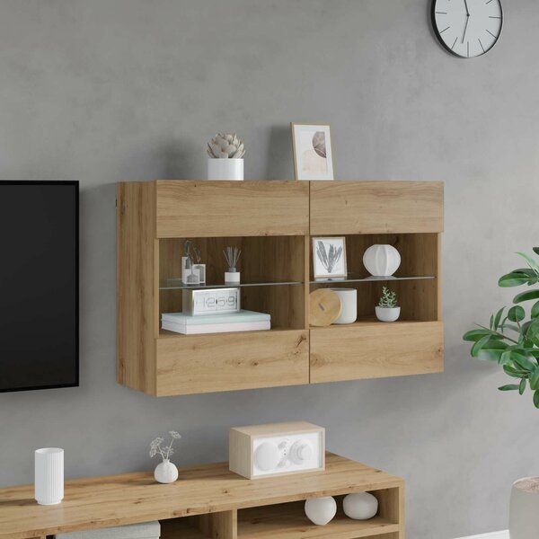 VidaXL TV Fali Szekrény Artisan tölgy 98,5 x 30 x 60,5 cm Faanyag