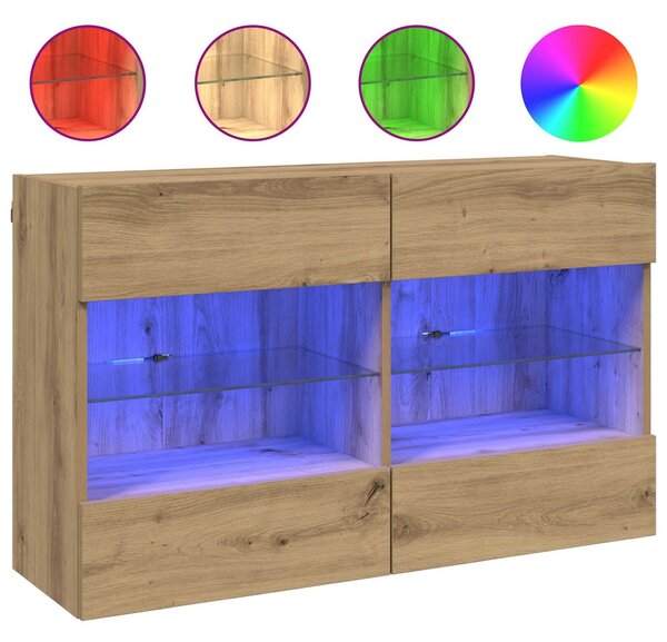 VidaXL TV Fali Szekrény Artisan tölgy 98,5 x 30 x 60,5 cm Faanyag