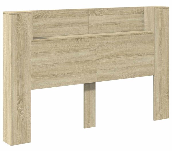VidaXL LED-es Fejtámla Szekrény Sonoma 160 x 16,5 x 103,5 cm Faanyag
