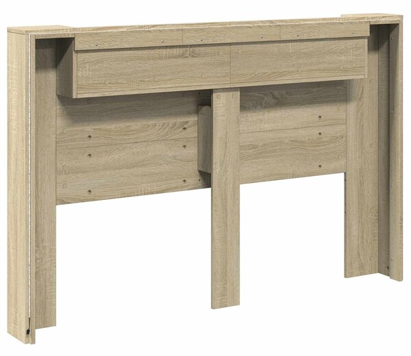 VidaXL LED-es Fejtámla Szekrény Sonoma 160 x 16,5 x 103,5 cm Faanyag