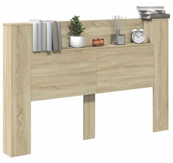 VidaXL LED-es Fejtámla Szekrény Sonoma 160 x 16,5 x 103,5 cm Faanyag
