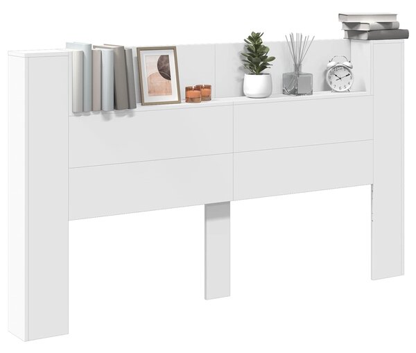 VidaXL LED-es Fejtámla Szekrény Fehér 180 x 16,5 x 103,5 cm Faanyag