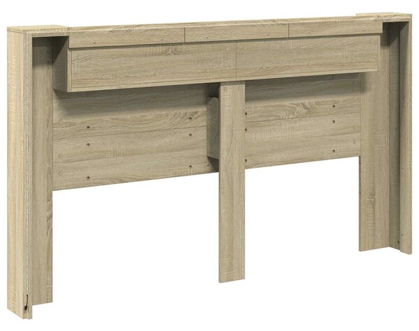 VidaXL LED-es Fejtámla Szekrény Sonoma 180 x 16,5 x 103,5 cm Faanyag