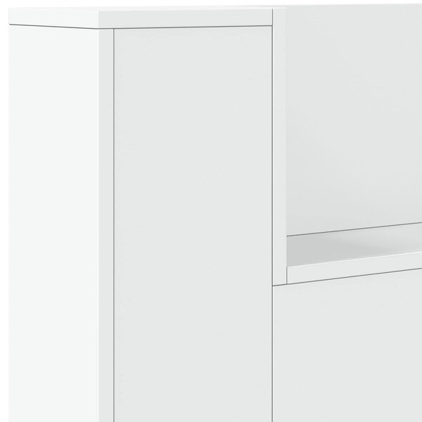 VidaXL LED-es Fejtámla Szekrény Fehér 180 x 16,5 x 103,5 cm Faanyag