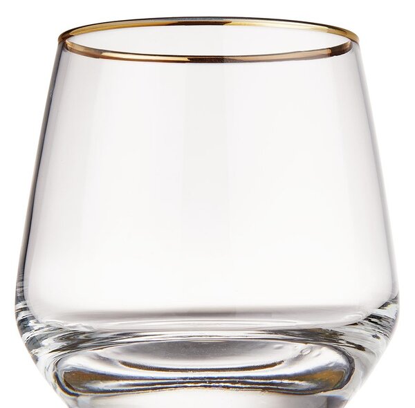 TOUCH OF GOLD vizespohár arany szegéllyel, 345 ml