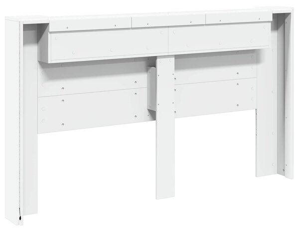 VidaXL LED-es Fejtámla Szekrény Fehér 180 x 16,5 x 103,5 cm Faanyag