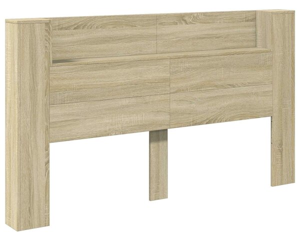 VidaXL LED-es Fejtámla Szekrény Sonoma 180 x 16,5 x 103,5 cm Faanyag