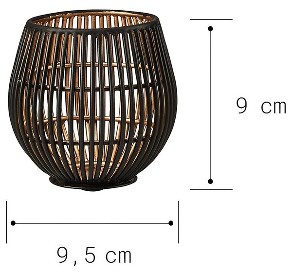 YOKO fém mécsestartó, 9 cm magas