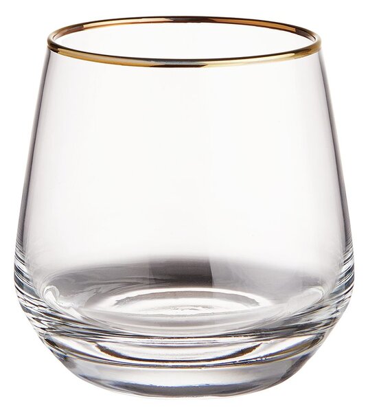 TOUCH OF GOLD vizespohár arany szegéllyel, 345 ml