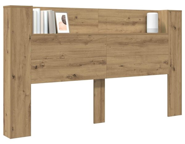 VidaXL LED-es Fejtámla Szekrény Művészi tölgy 180 x 16,5 x 103,5 cm