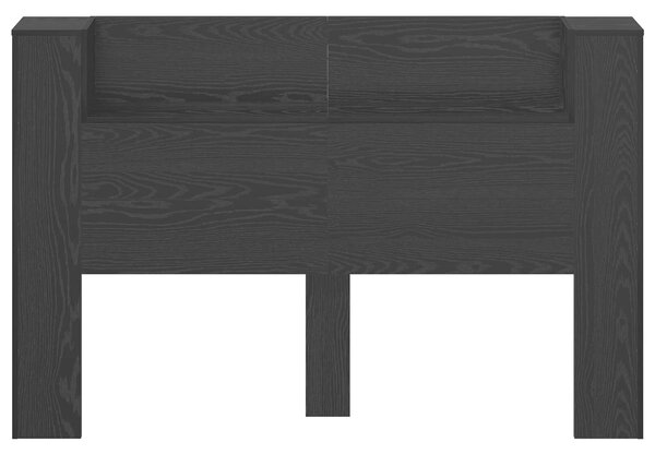VidaXL LED-es Fejtámla Szekrény Fekete Tölgy 160 x 16,5 x 103,5 cm
