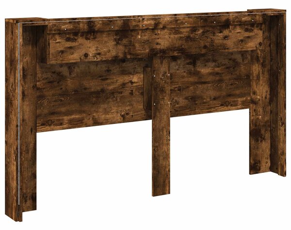 VidaXL LED-es Fejtámla Szekrény Füstölt Tölgy 180 x 16,5 x 103,5 cm