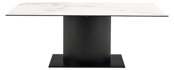Asztal Norsica 1030, 76x100cm, Fekete, Fehér