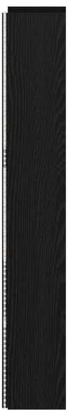 VidaXL LED-es Fejtámla Szekrény Fekete Tölgy 180 x 16,5 x 103,5 cm