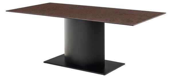 Asztal Norsica 1030, 76x100cm, Barna, Fekete