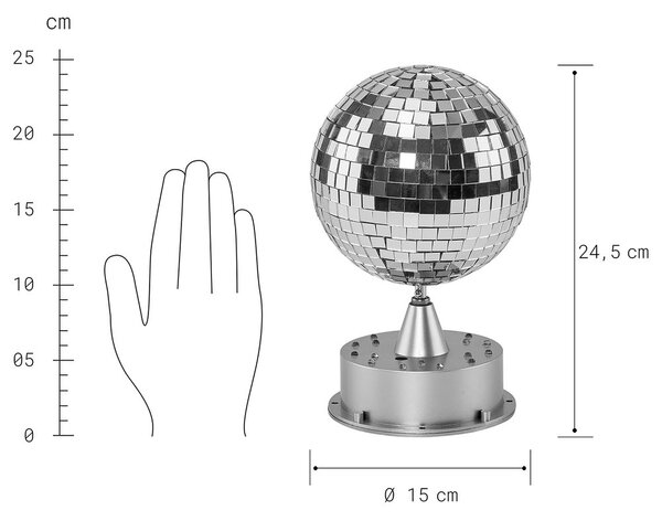 DISCO gömb, világítással