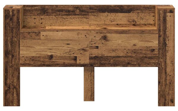 VidaXL LED-es Fejtámla Szekrény Öreg fa 180 x 16,5 x 103,5 cm Faanyag