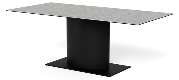 Asztal Norsica 1030, 76x100cm, Szürke, Fekete