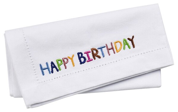 HAPPY BIRTHDAY textil szalvéta 45x45 cm