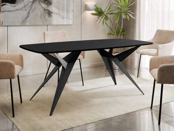 Asztal Oswego 152, 76x90cm, Fekete