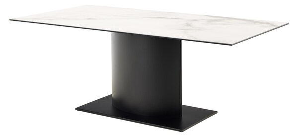 Asztal Norsica 1030, 76x100cm, Fekete, Fehér