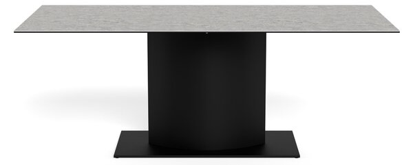 Asztal Norsica 1030, 76x100cm, Szürke, Fekete