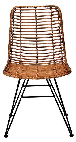 HACIENDA rattan szék natúr-fekete
