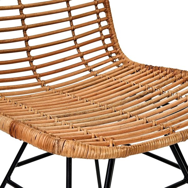 HACIENDA rattan szék natúr-fekete